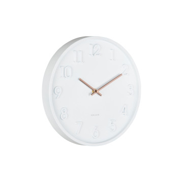 Nástenné hodiny Karlsson Calma KA6041WH (30 cm) - biele